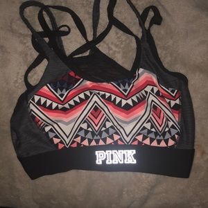 Pink sports bra